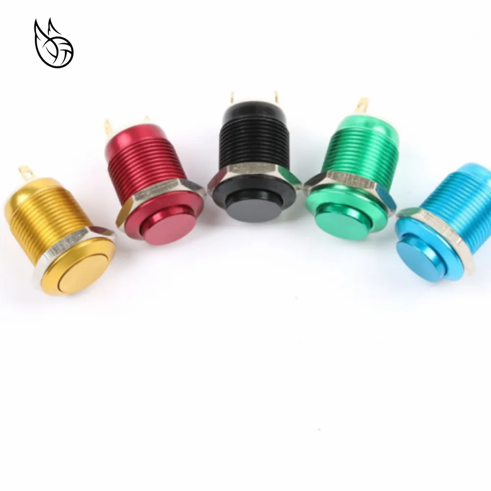 12 мм металлический окисленный кнопочный переключатель с Высокой Головкой