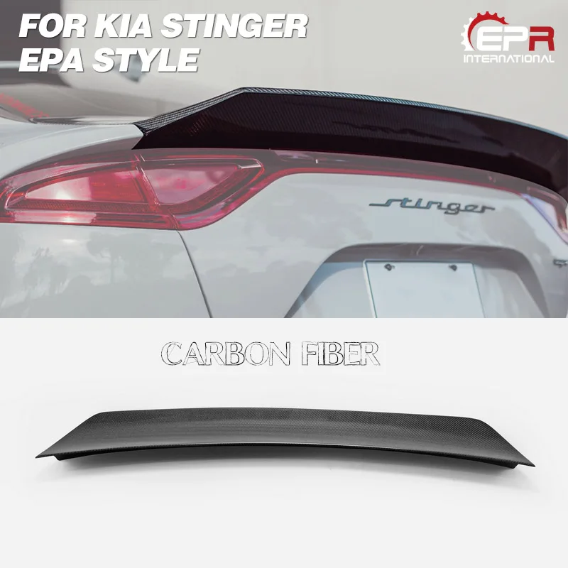 Углеродное заднее крыло губ Для Kia Stinger EPA стиль карбоновое волокно задний спойлер