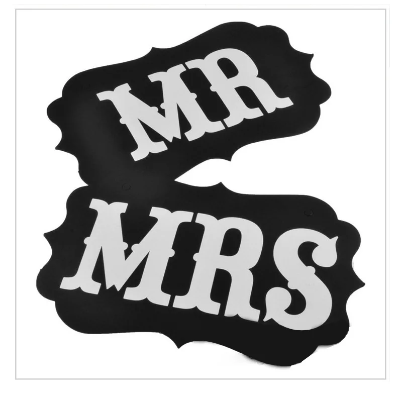 Творческий сделай сам деревянный MR Mrs свадебных доска и лента знак Свадебная