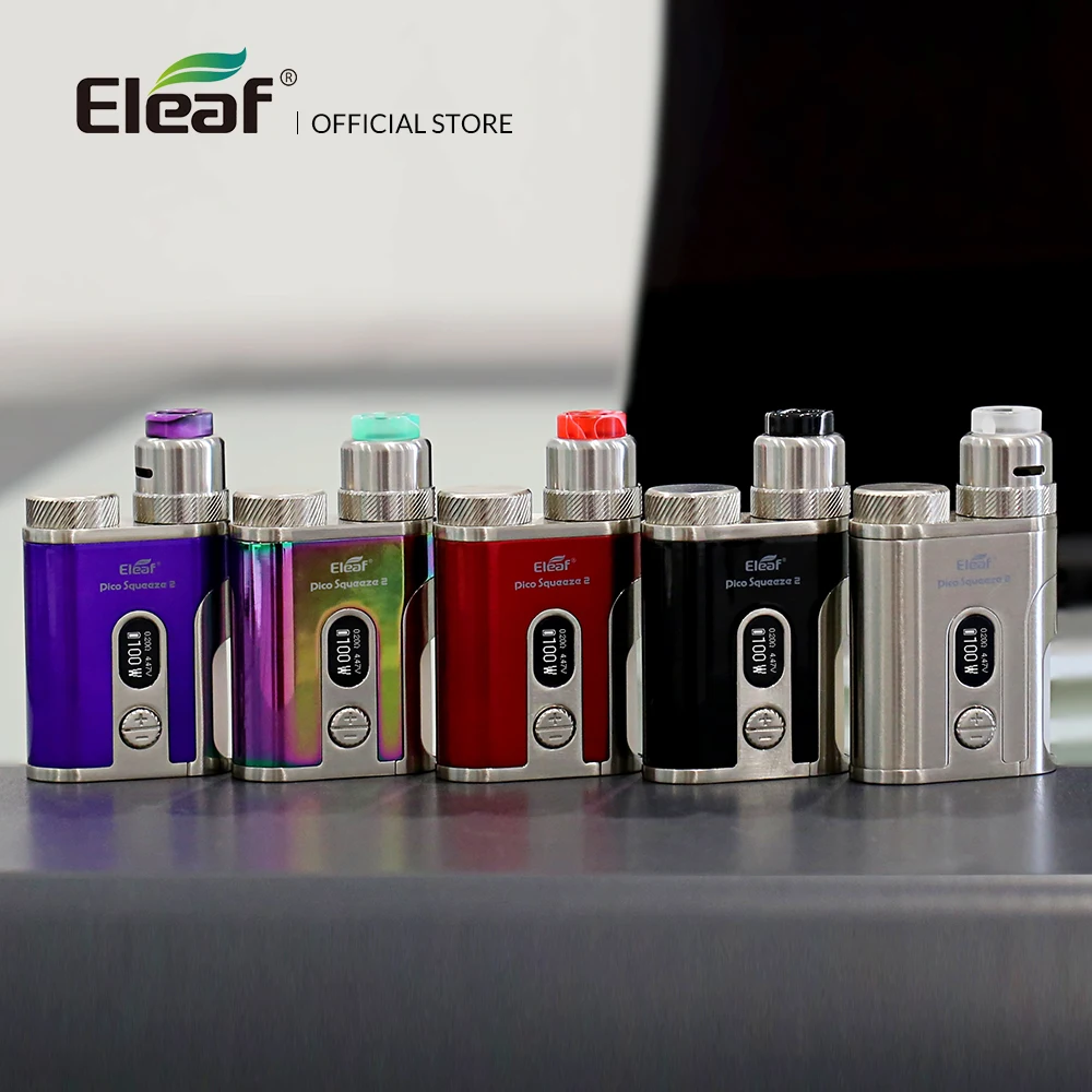 Большая распродажа оригинальный набор Eleaf Pico Squeeze 2 с коралловым атомайзером 100 Вт