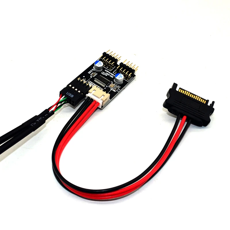 9 контактный USB разъем от 1 до 2 кабель удлинитель для рабочего стола 0 адаптер