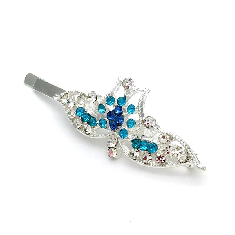 6 шт. заколка для волос цветок лист кристалл горный хрусталь головные уборы