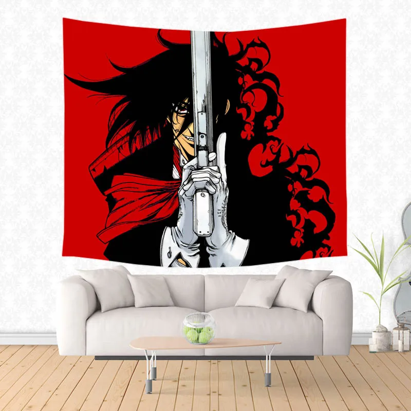 Настенный гобелен с узором Hellsing персонализированный ковер домашний