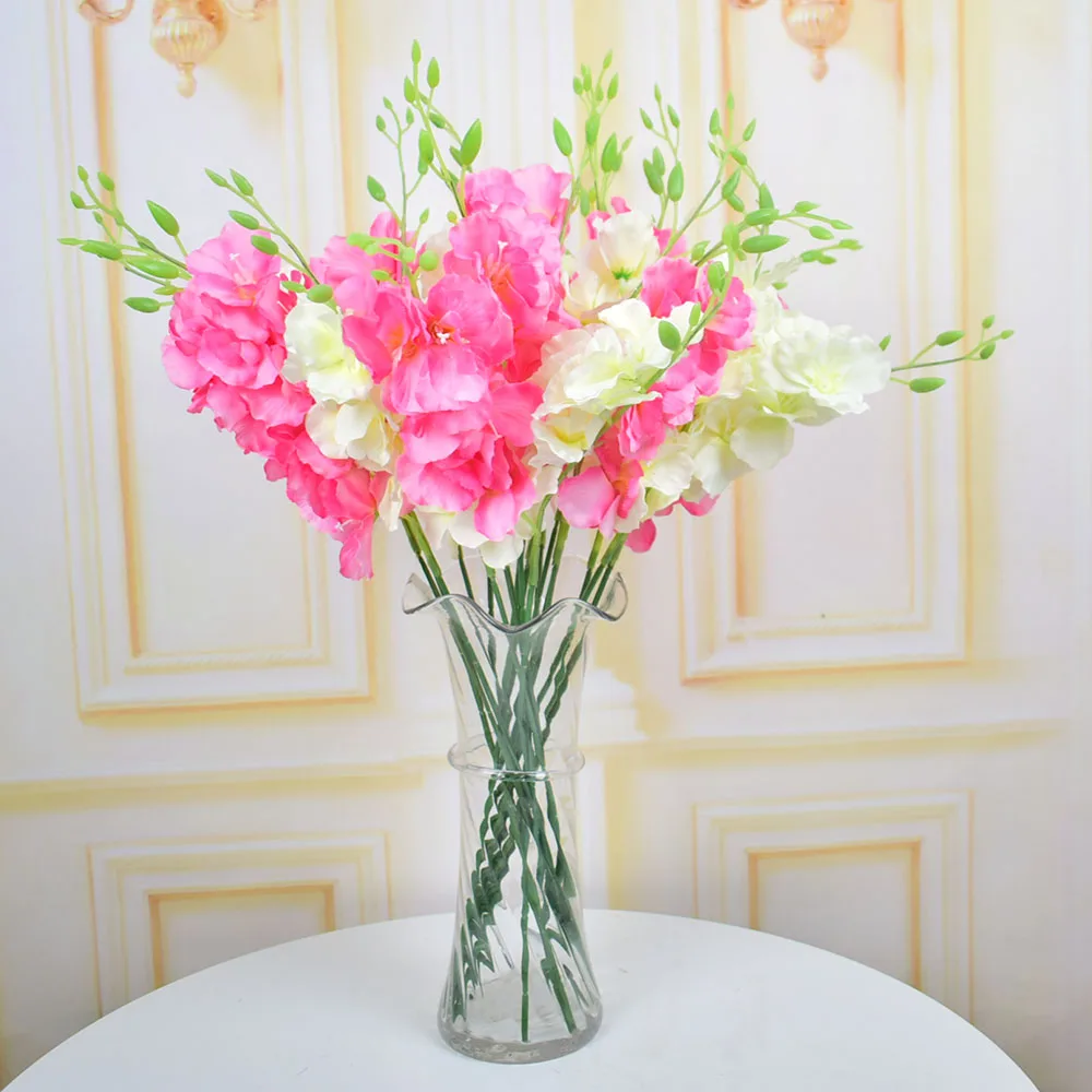 Шелковая бабочка искусственные цветы для дома и свадьбы|pink fake flowers|artificial flowersorchid