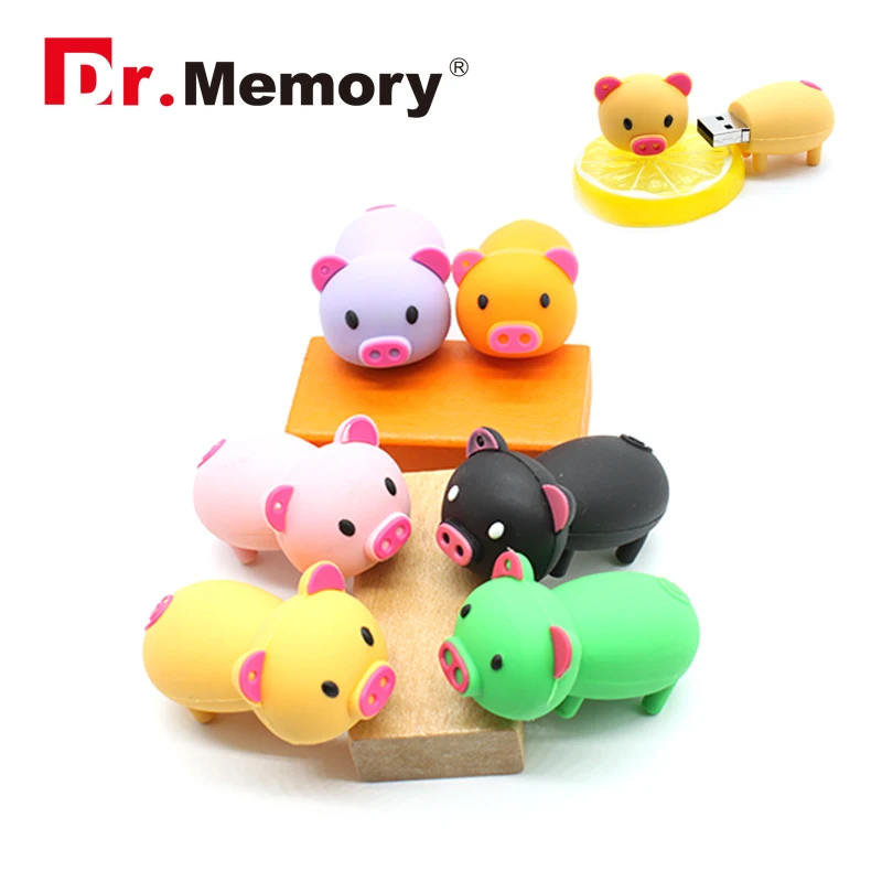 Красочные с героями из мультфильма Свинка Пеппа мини USB флеш накопитель 32Гб 16Гб