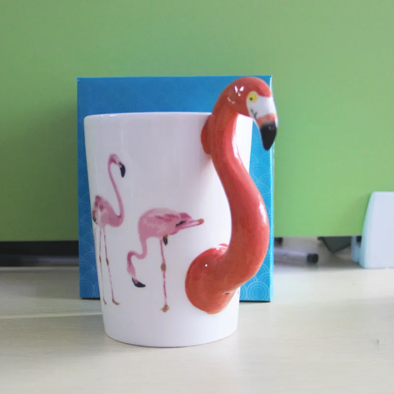 Керамическая утренняя кружка Fresh Flamingo Style фарфоровые кофейные чашки для молока и