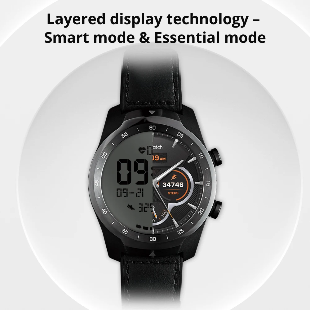 Умные часы Ticwatch Pro Bluetooth V4.2 gps NFC платежи/Google Assistant IP68 Защита от воды и пыли спорт
