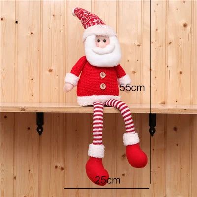 Sitting Santa Claus Большой размер выдвижные красные рождественские куклы год стоящий Санта-Клаус Снеговик Лось рождественские украшения игрушка Рождественская елка украшения - Цвет: Sitting Santa Claus