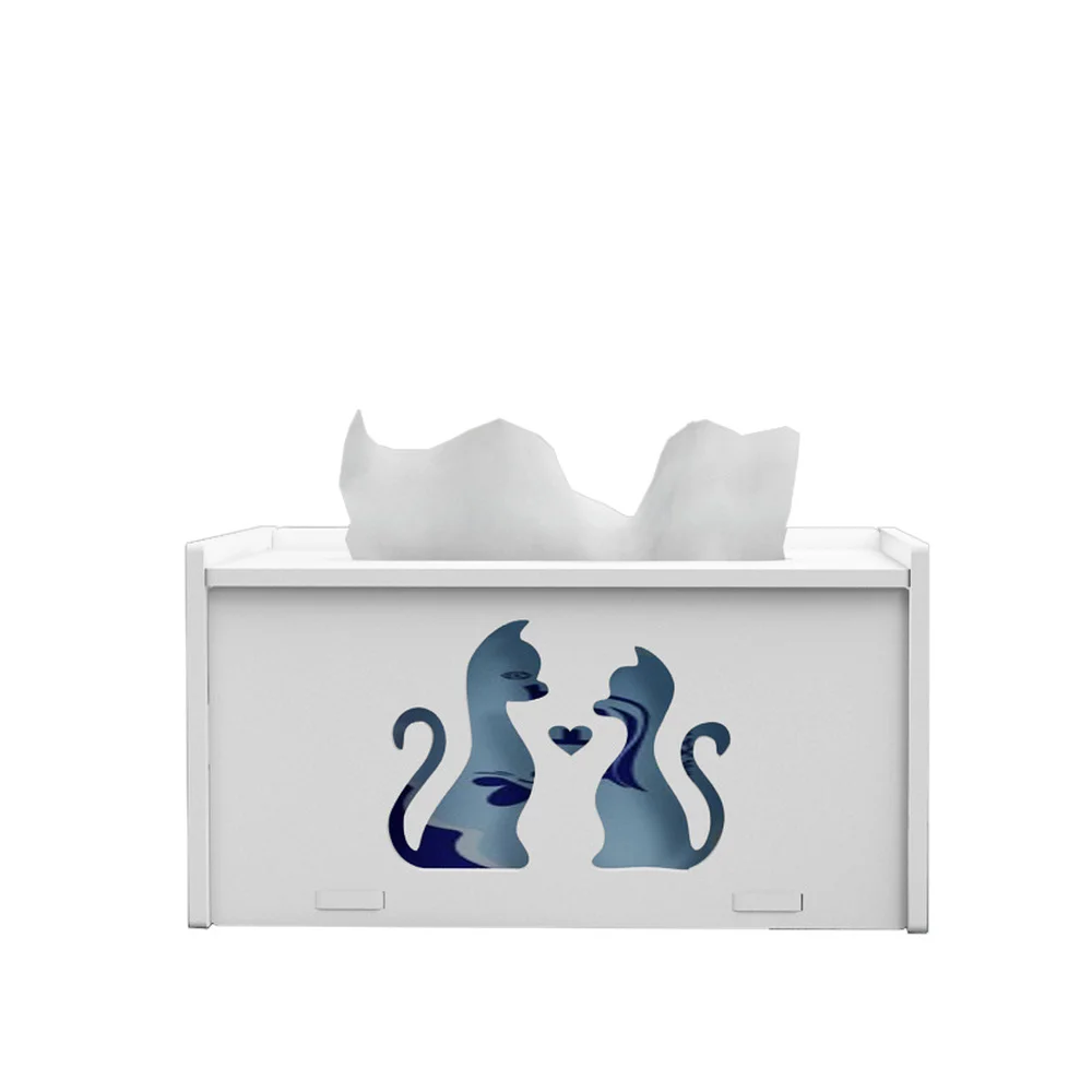 

A1 Wood plastic plate tissue box bathroom white tissue box home living room desktop napkin paper box wx11071605