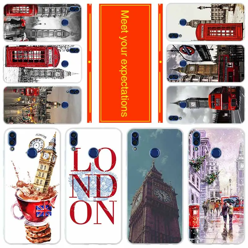 Мягкий силиконовый чехол для Huawei Honor 30 20 Pro 10 9 9X Lite 10i 9a 8a 7a 30s London big ben Bus|Бамперы| |