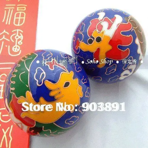 Шарики для занятий спортом 50 мм китайские традиционные драконы и Феникс