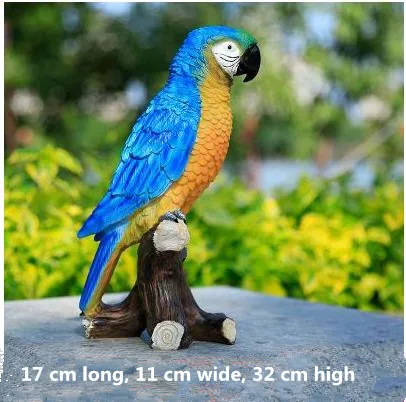 

Simulation parrot bird crafts, garden animal bird decorations, office desktop decoration