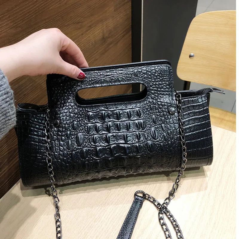 HIGHREAL Female Clutch Bag Crocodile Pattern Cowhide Leather Women Envelope Evening Party Messenger Bags Drop Shipping | Багаж и сумки