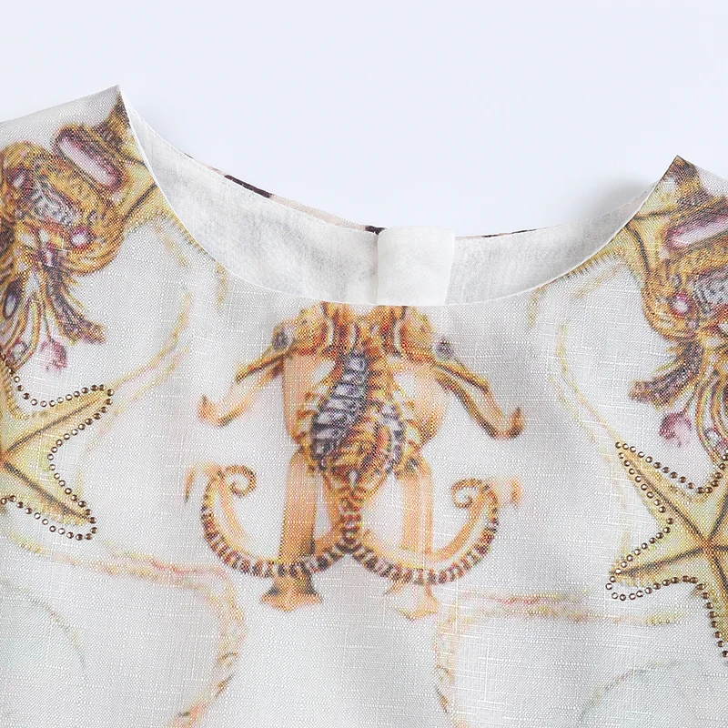 2019 New Kids Dresses For Girls Leopard Starfish A-line Cotton Top Fashion Toddler Summer Girl Clothing Party 2-8 Year Child | Детская