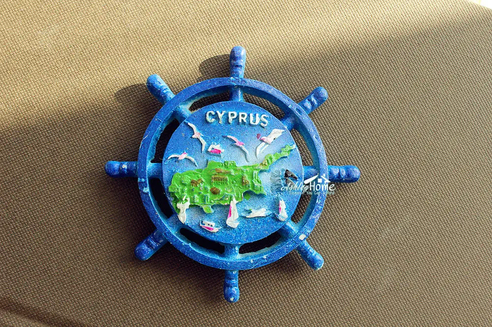 Кипр туристических путешествий Сувенир ручная роспись 3D смолы магнит на