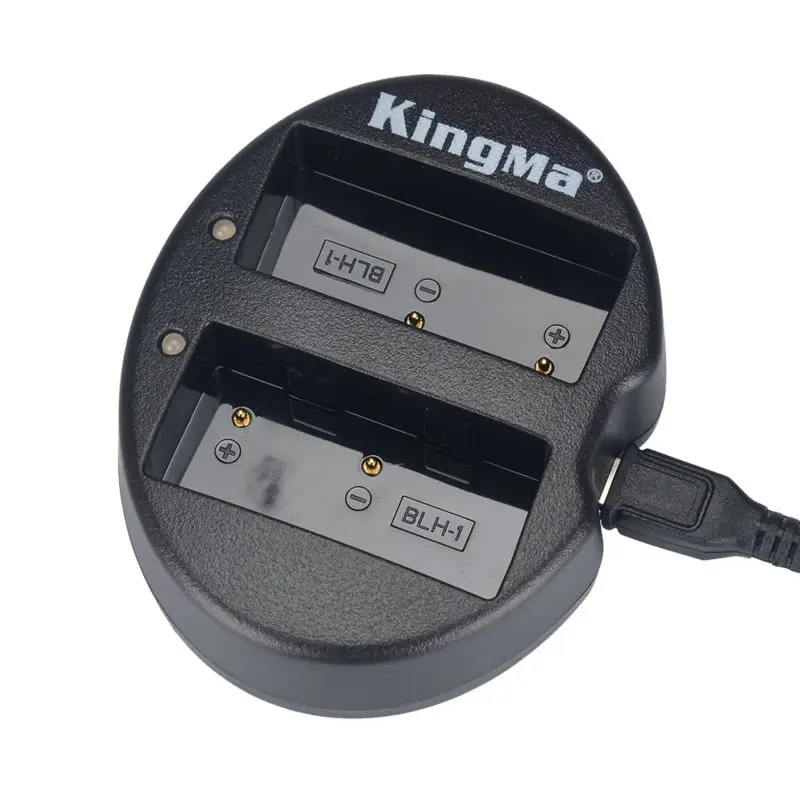 KingMa BM015-BLH1 двойной (двойной) Батарея Зарядное устройство BLH1 Зарядка для Olympus EM1 Mark II