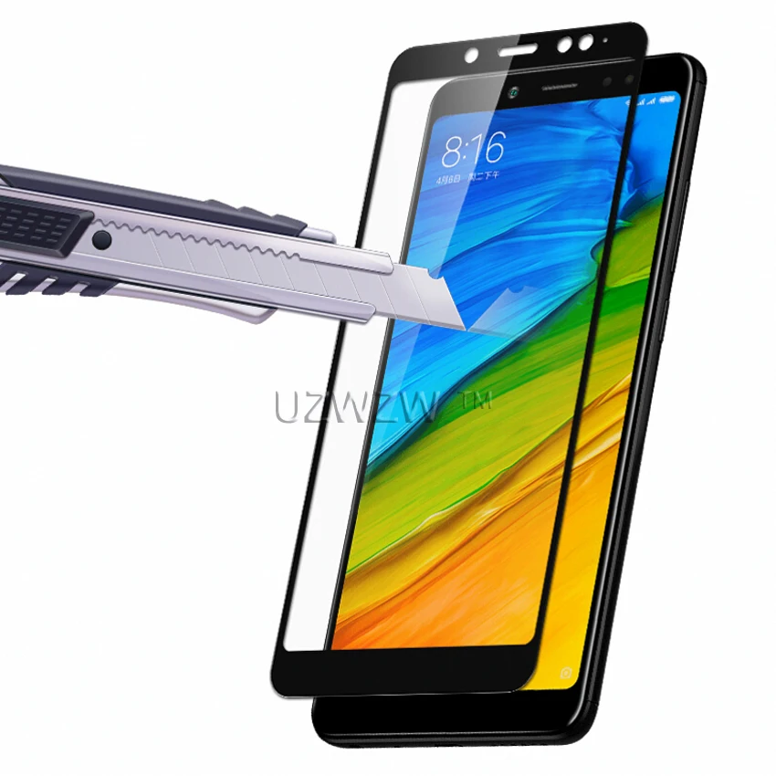 2 шт Полное покрытие из закаленного стекла для Xiaomi Redmi Note 5, Защитное стекло для экрана