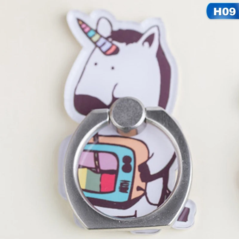 H09 New Cartoon Unicorn Mobile Phone Ring Bracket For IPhone6s 7 8p X XR XS Max Mobile Phone Holders - Цвет: H09