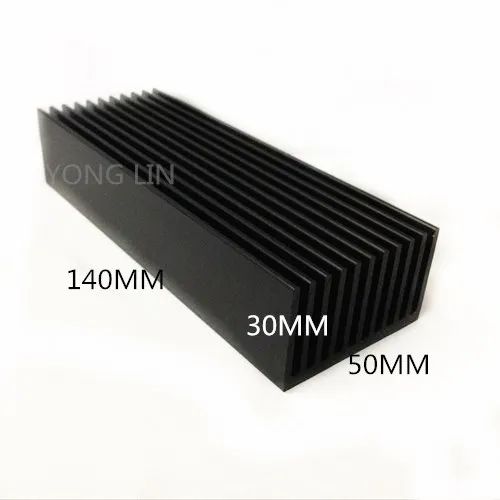 2pcs LED heatsink 50*30-140mm/Module heat sink/IC aluminum/Anodized black/Power electronic radiator only. | Компьютеры и офис