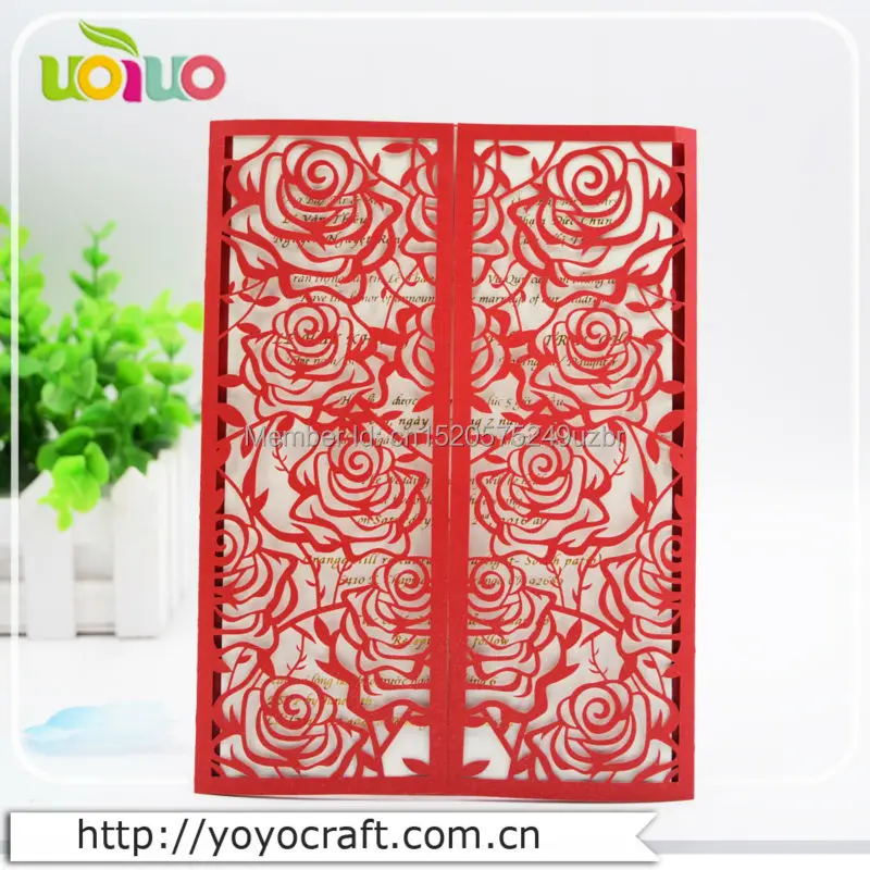 Качественная Толстая бумажная открытка красивая красная роза традиционная