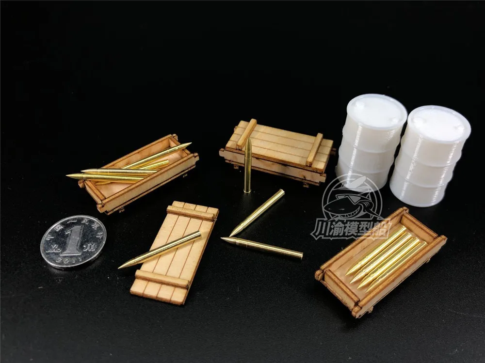 1/35 весы 75mm бак Пули Металлическая Модель с деревянной коробкой картина маслом