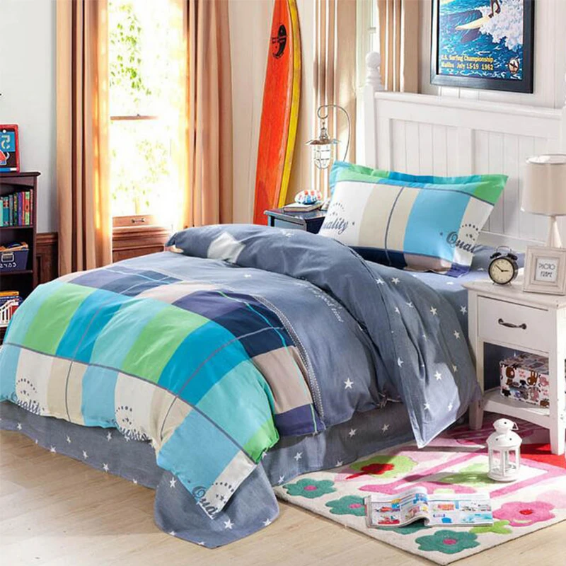 Новый комплект постельного белья из 3 предметов для детей хлопковый пододеяльник