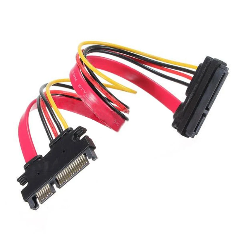 Zeadow 22 Pin (7 + 15) Serial ATA Male To Female Data Power Combo Удлинительный кабель SATA M/F 30 см | Компьютеры и