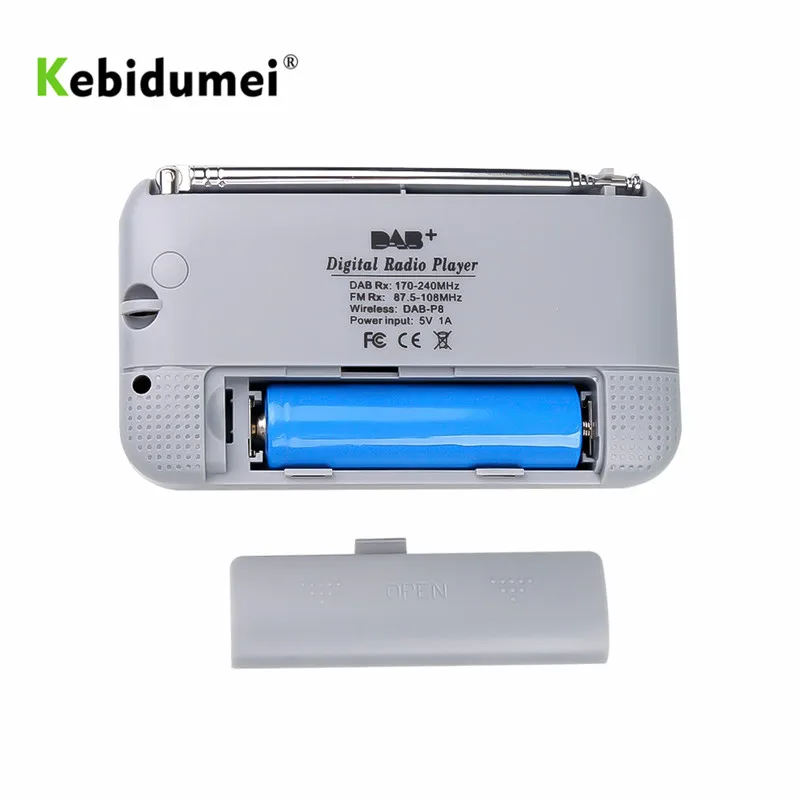Цифровой DAB + fm радиоприемник Kebidumei мини портативный bluetooth динамик стерео