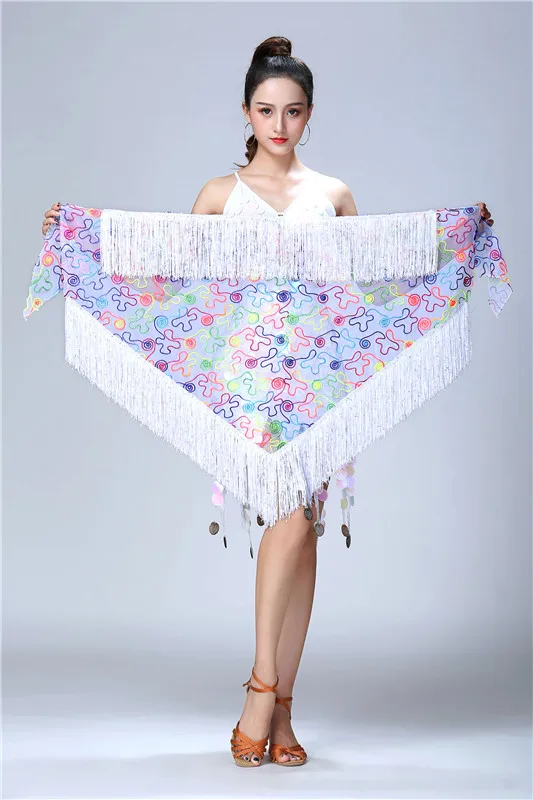 Женский костюм для танца живота сетчатый набедренный платок с треугольной