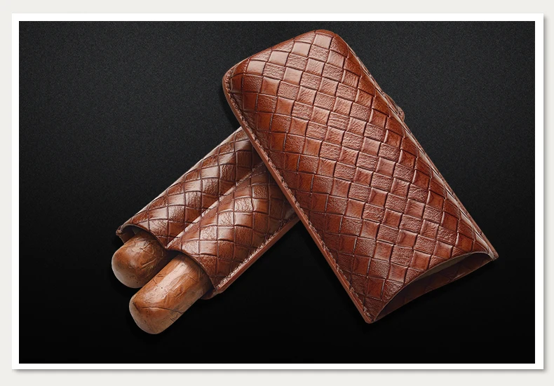Портсигар CIGARLOONG дорожная портативная сигара футляр для коробки хранения сигарет вмещает 2 сигары кожаной CP-1016