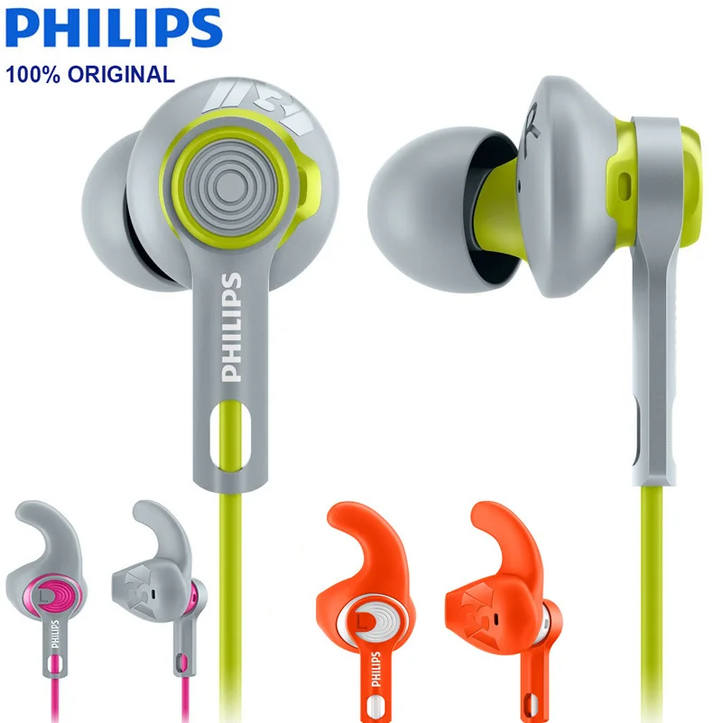 Спортивные Наушники Philips SHQ1300 с разъемом L типа 3 5 мм шумоподавляющие наушники