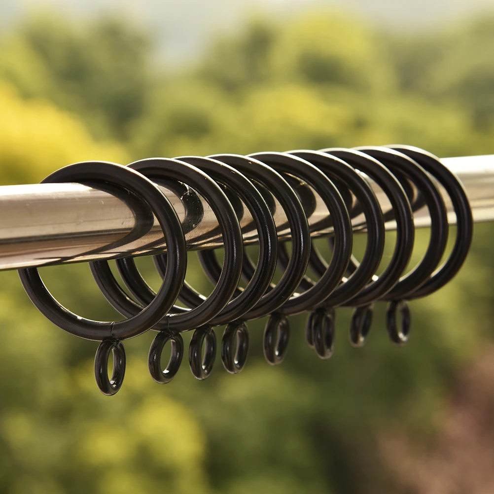 

Черные металлические кольца для штор CANAMEK, 4 размера