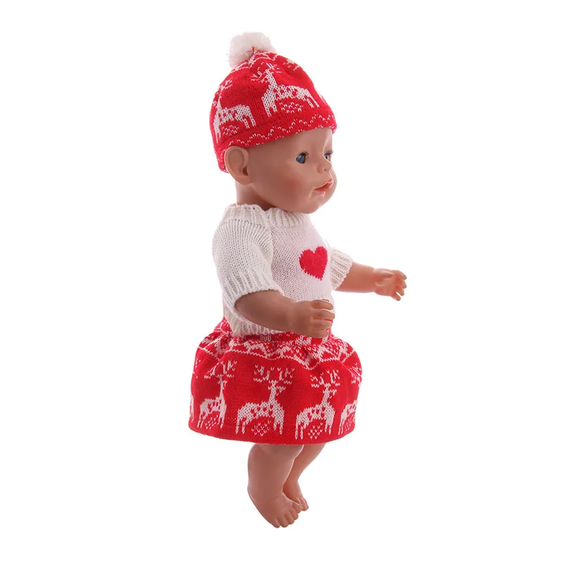 LUCKDOLL Рождественский подарок одежда костюм подходит 18 дюймов Американский 43 см детская кукла одежда аксессуары, игрушки для девочек, поколение, подарок на день рождения