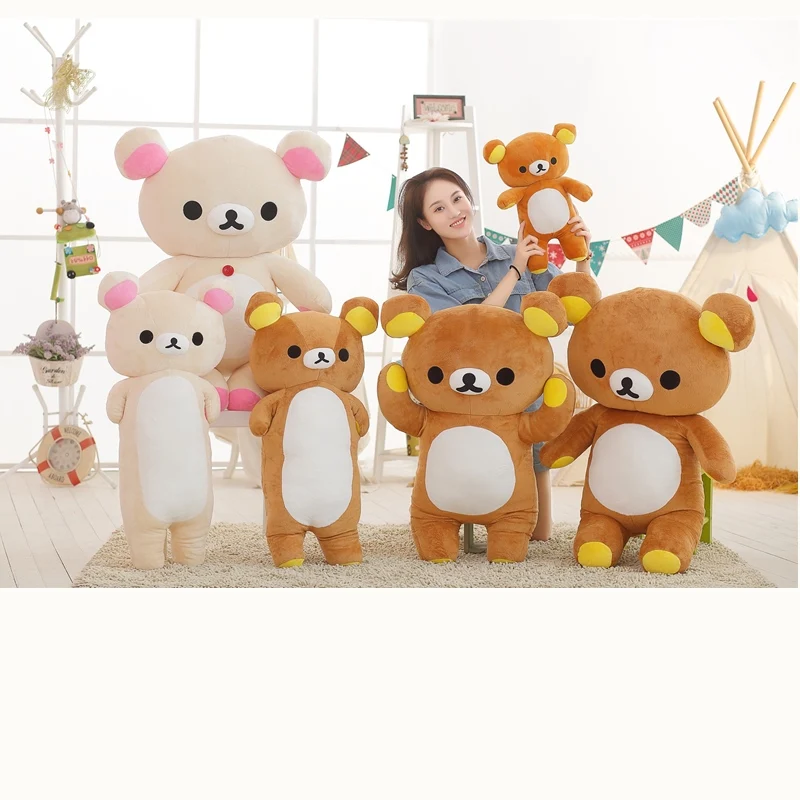 Супер мягкая Rilakkuma и плюшевая игрушка цыпленок милый мультяшный медведь чучела