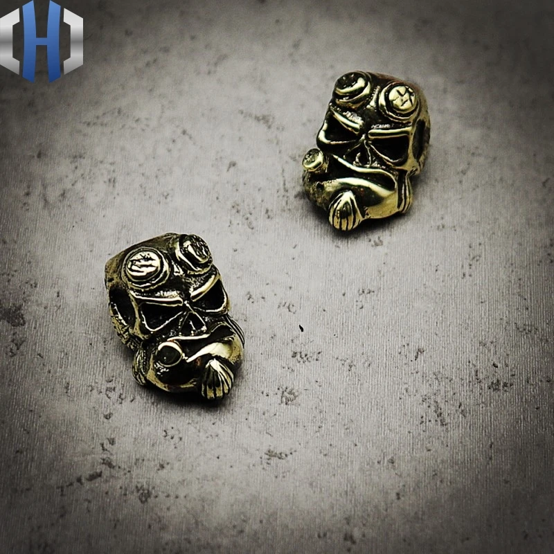 Paracord Pure Copper DIY Knife Beads Brass Skull Rope EDC Tools Survival | Инструменты