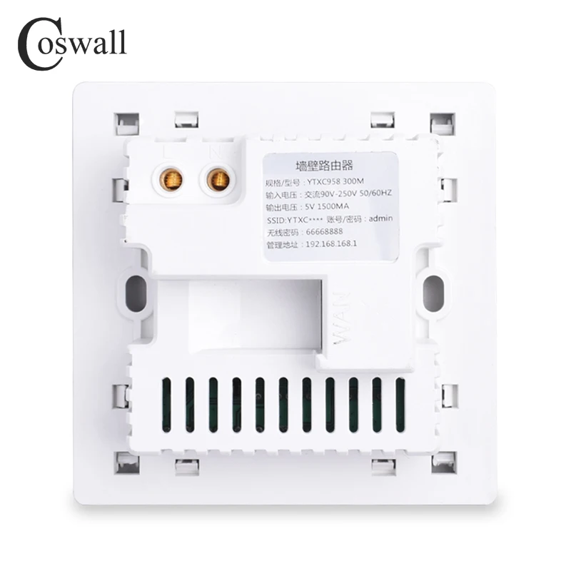 COSWALL 300 м настенный встроенный беспроводной AP роутер USB порт для зарядки 1500ма