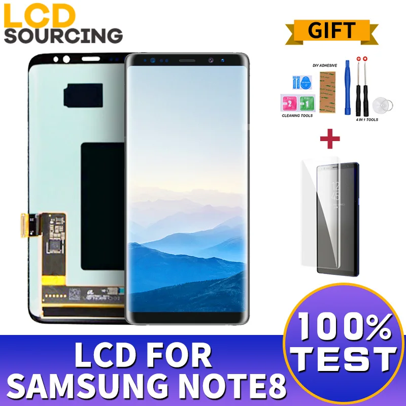 6 3 &quotAMOLED для SAMSUNG GALAXY Note 8 ЖК дисплей N9500 N950FD сенсорный экран дигитайзер сборка Samsung