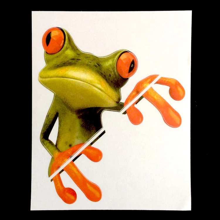 Frogs Забавные 3D Мультяшные красочные наклейки на автомобиль с лягушками, Виниловая наклейка на корпус, царапается, Стайлинг автомобиля, аксессуары для мотоциклов - Название цвета: Frogs