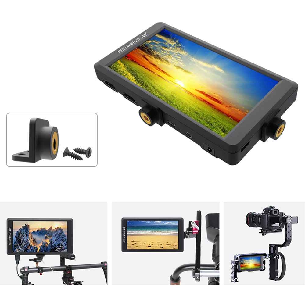 Feelworld F550 на камеру Мини монитор 5 дюймов 4K HDMI вход выход IPS Full HD 1920x1080 для