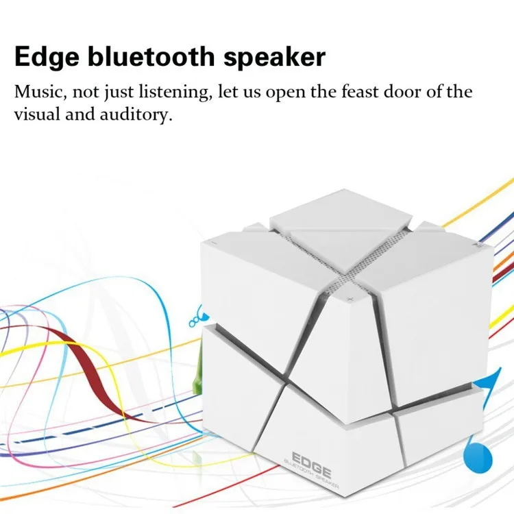 Qone7 EDGE Портативный Мини Bluetooth динамик светодиодный 3 Вт стерео звуковая коробка mp3-плеер сабвуфер динамик s Встроенный аккумулятор 500 мАч