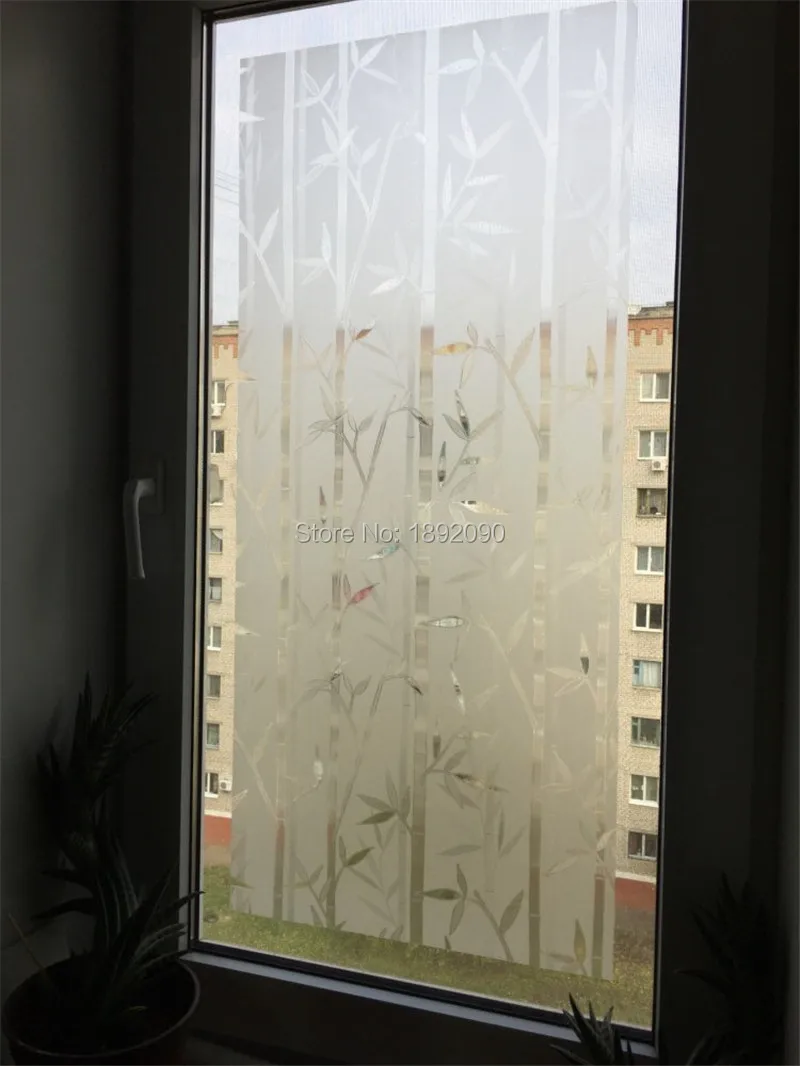 45*200 см/лот конфиденциальная стеклянная оконная пленка Тиснение бамбуковые