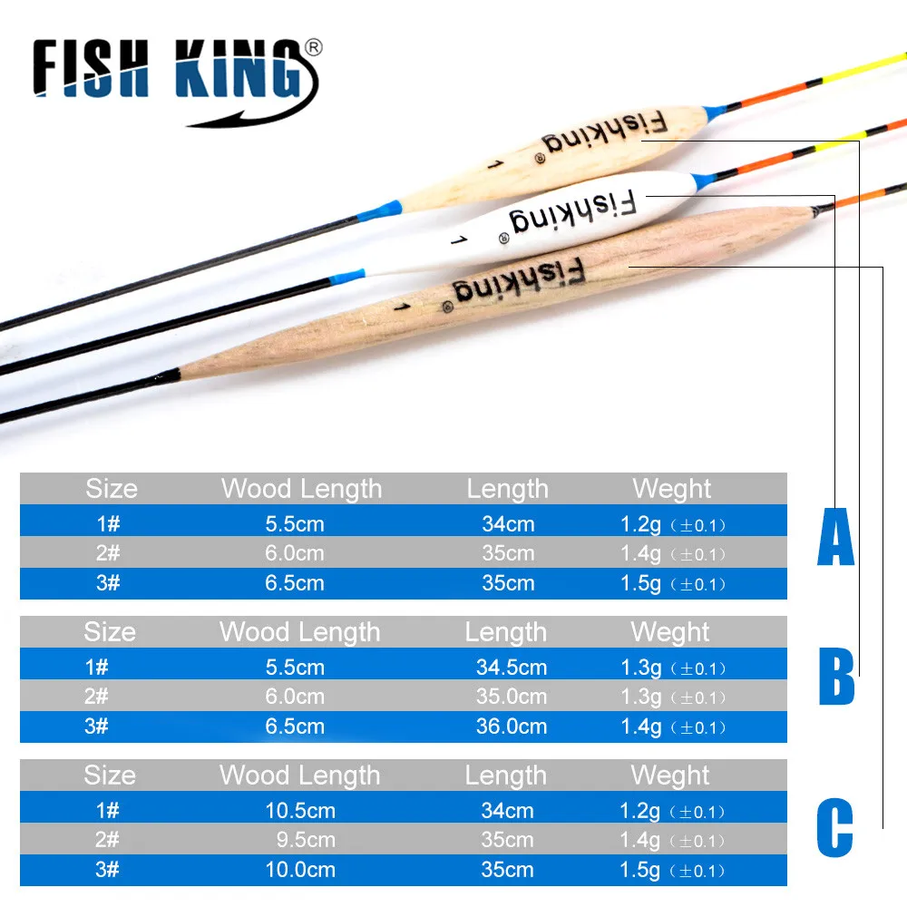 FISH KING рыболовный поплавок Barguzinsky Fir 3 шт./лот добберы для рыбалки на карпа