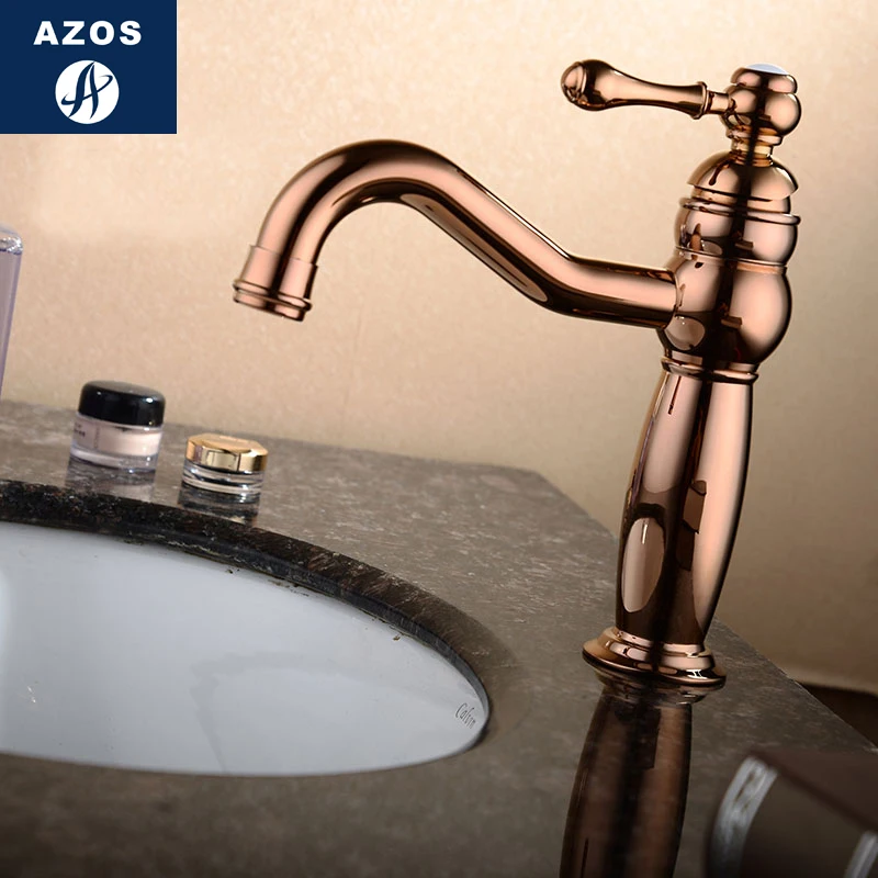 Azos под прилавком смеситель для умывальника мягкий умывальник латунный Белый