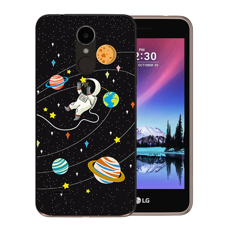 Роскошный чехол для телефона LG K4 2017 Мягкая силиконовая задняя крышка из ТПУ с
