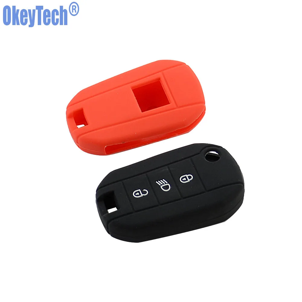 Силиконовый чехол OkeyTech для Peugeot 3008 208 308 RCZ 508 408 2008 407 307 4008 откидной пульт
