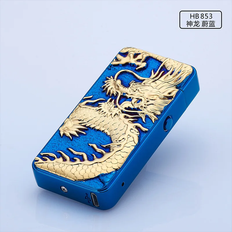 USB зарядка Ветрозащитный мерного рельефа зажигалки двойной дуга Пульс дуги