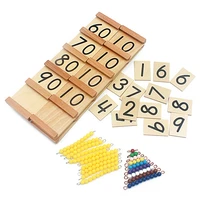 simple version montessori wood seguin teens and tens boards color beads bar toys for children early childhood preschool training