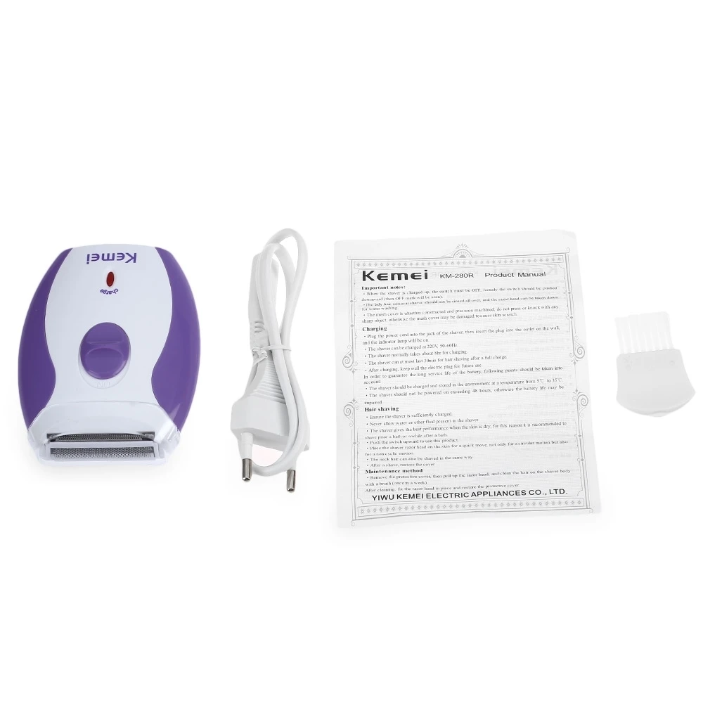 Kemei Перезаряжаемые Для женщин электробритва эпилятор бритва шерсть депилятор