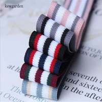kewgarden 38 58 1 1 12 knitting stripe satin ribbons diy bowknot ribbon handmade tape accessories gift riband 10 yards