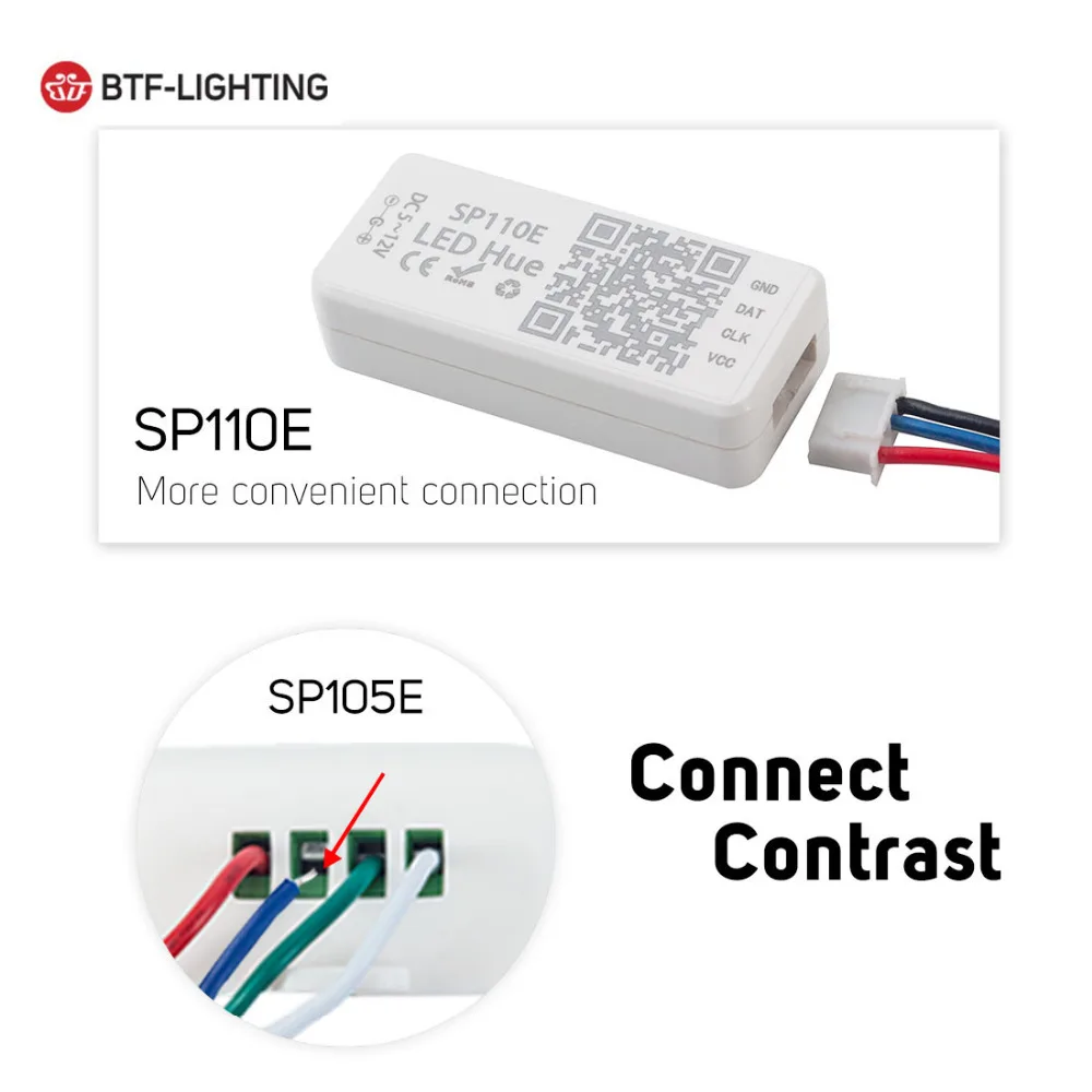 SP110E Bluetooth WS2811 WS2812B SK6812 RGB/RGBW светодиодный музыкальный контроллер SP107E APA102 SP105E WS2801